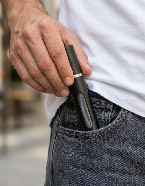 Atomizador Portátil Premium: Black & Silver Edition